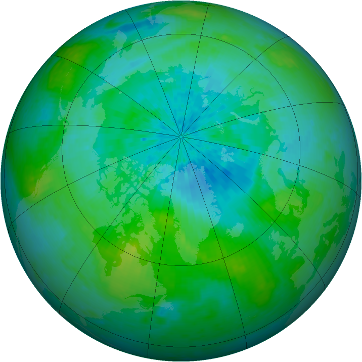 Arctic ozone map for 01 September 2004